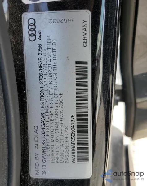 2014 Audi A6 Prestige from USA, damaged, VIN WAUHGAFC5EN047375